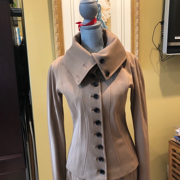 Dolce & Gabbana Tan Skirt Suit sz 46 NWOT